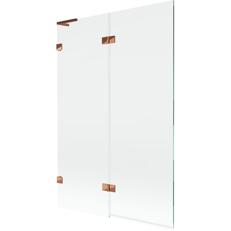 Mexen Lunar L vannivahepiirid 2-labaline vasak 120 x 150 cm, läbipaistev, roosa kuld - 897L-120-100-60-00-L