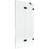 Mexen Lunar duschvägg 2-delad höger 90 x 150 cm, transparent, svart - 897-090-100-70-00-P
