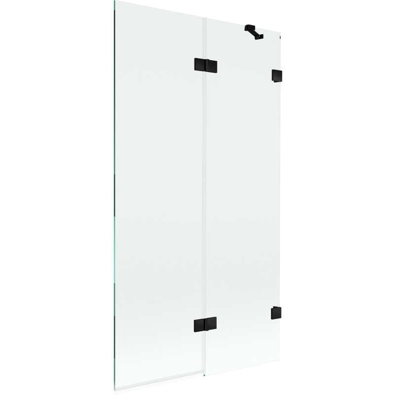 Mexen Lunar vannitolmiku kaheukseline õige 100 x 150 cm, läbipaistev, must - 897-100-100-70-00-P