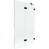 Mexen Lunar 2-winged right shower screen 100 x 150 cm, transparent, black - 897-100-100-70-00-P