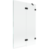 Mexen Lunar douchewand 2-delig rechts 110 x 150 cm, transparant, zwart - 897-110-100-70-00-P