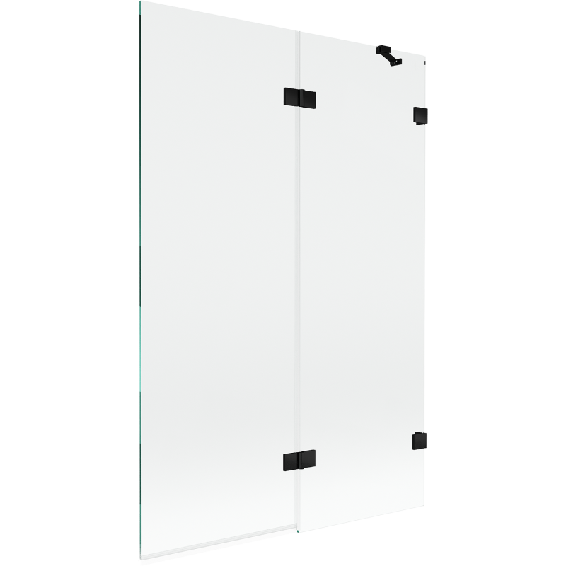 Mexen Lunar 2-panel shower screen right 120 x 150 cm, transparent, black - 897-120-100-70-00-P