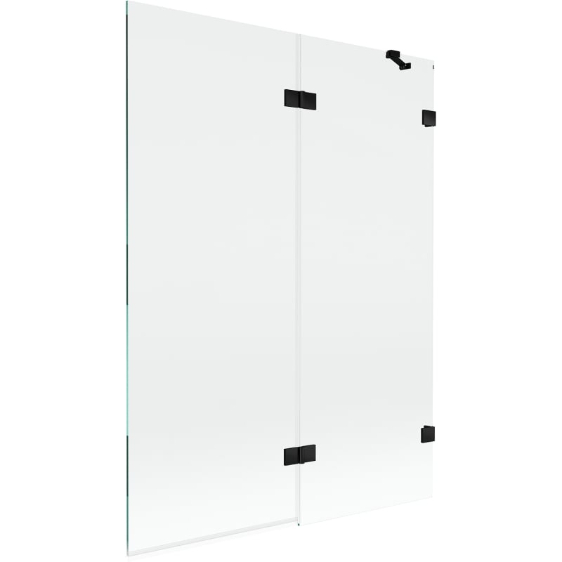 Mexen Lunar shower screen 2-wing right 130 x 150 cm, transparent, black - 897-130-100-70-00-P