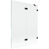 Mexen Lunar duschvägg 2-delad höger 130 x 150 cm, transparent, svart - 897-130-100-70-00-P