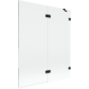 Mexen Lunar parawan nawannowy 2-skrzydłowy prawy 140 x 150 cm, transparent, czarny - 897-140-100-70-00-P