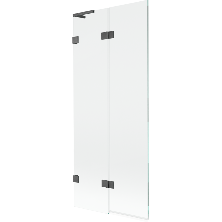 Mexen Lunar L parawan nawannowy 2-skrzydłowy lewy 80 x 150 cm, transparent, gun gray szczotkowany - 897L-080-100-66-00-L