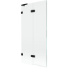 Mexen Lunar L Badewannenfaltwand, 2-teilig linksseitig 90 x 150 cm, transparent, schwarz - 897L-090-100-70-00-L