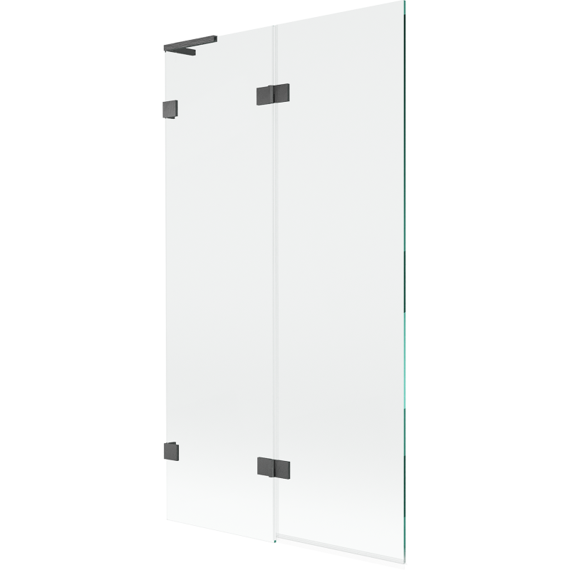 Mexen Lunar L 2-panel bath screen left 100 x 150 cm, transparent, brushed gun gray - 897L-100-100-66-00-L