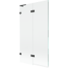 Mexen Lunar L Badewannenfaltwand 2-flügelig links 100 x 150 cm, transparent, gebürstet gun gray - 897L-100-100-66-00-L