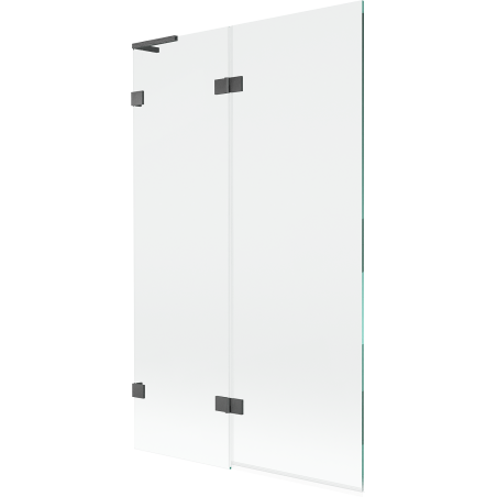 Mexen Lunar L 2-wing left bath screen 110 x 150 cm, transparent, gun gray brushed - 897L-110-100-66-00-L
