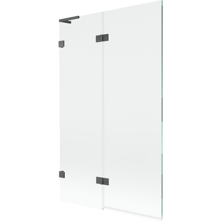 Mexen Lunar L Αριστερό δίφυλλο παραβάν μπανιέρας 110 x 150 cm, διάφανο, γκρι