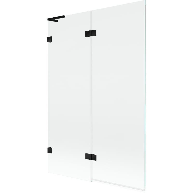 Mexen Lunar L vannisein, kaheleheline, vasak 120 x 150 cm, läbipaistev, must - 897L-120-100-70-00-L