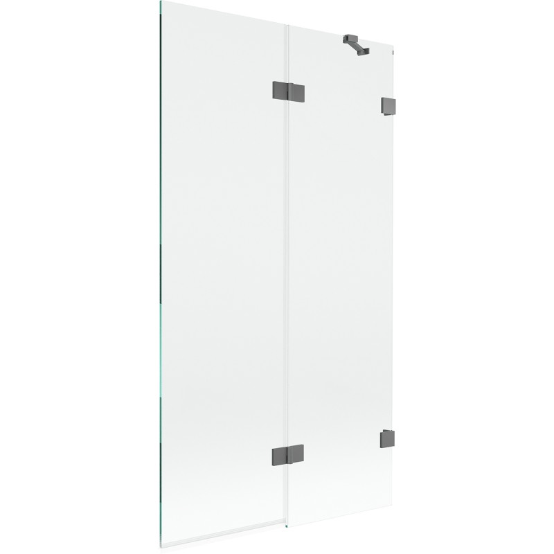 Mexen Lunar 2-panel shower screen right 100 x 150 cm, transparent, gun metal - 897-100-100-95-00-P