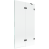 Mexen Lunar parawan nawannowy 2-skrzydłowy prawy 100 x 150 cm, transparent, gun metal - 897-100-100-95-00-P