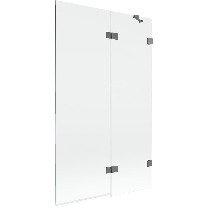 Mexen Lunar 2-panel Right Shower Screen 110 x 150 cm, Transparent, Gun Metal - 897-110-100-95-00-P