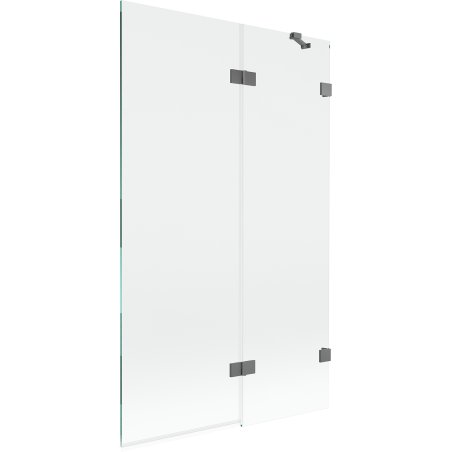 Mexen Lunar 2-panel Right Shower Screen 110 x 150 cm, Transparent, Gun Metal - 897-110-100-95-00-P