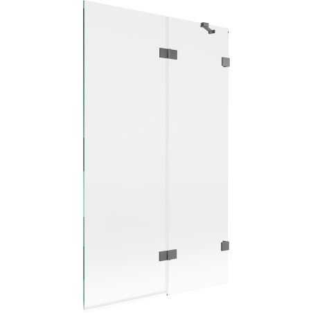 Mexen Lunar paratia doccia a 2 ante destra 110 x 150 cm, trasparente, metallo gun - 897-110-100-95-00-P