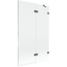 Mexen Lunar 2-panel Right Shower Screen 110 x 150 cm, Transparent, Gun Metal - 897-110-100-95-00-P