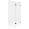 Mexen Lunar parawan nawannowy 2-skrzydłowy prawy 110 x 150 cm, transparent, gun metal - 897-110-100-95-00-P