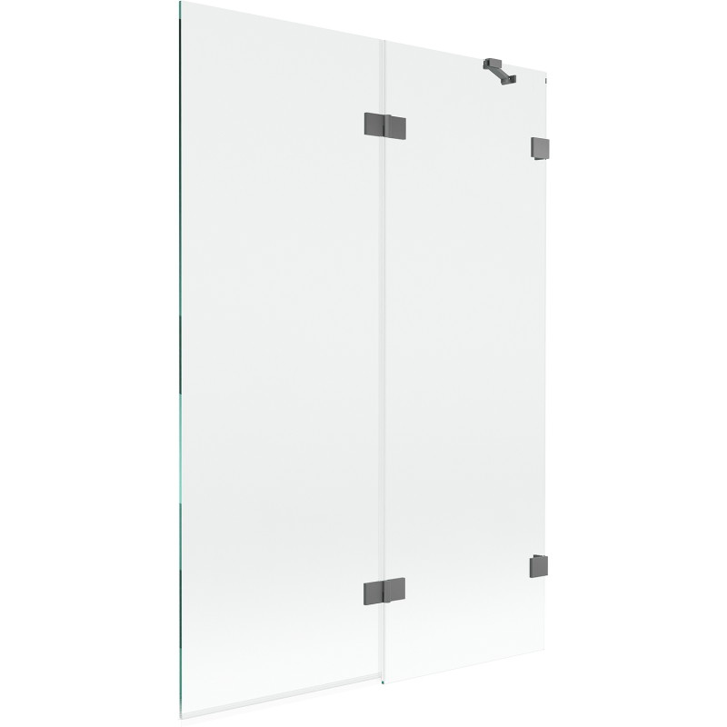 Mexen Lunar 2-krilni paravan za kadu desni 120 x 150 cm, proziran, gun metal - 897-120-100-95-00-P