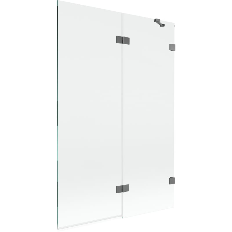 Mexen Lunar vannitoa 2-klaasiline parem 120 x 150 cm, läbipaistev, gun metal - 897-120-100-95-00-P
