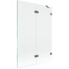 Mexen Lunar parawan nawannowy 2-skrzydłowy prawy 120 x 150 cm, transparent, gun metal - 897-120-100-95-00-P