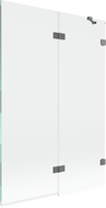Mexen Lunar 2-veidlu dušas aizslietnis labais 120 x 150 cm, caurspīdīgs, gun metal - 897-120-100-95-00-P