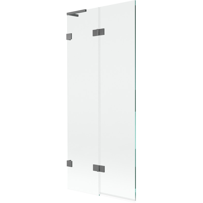 Mexen Lunar L vannivõru 2-leheline vasak 80 x 150 cm, läbipaistev, püssimetall - 897L-080-100-95-00-L