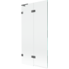Mexen Lunar L parawan nawannowy 2-skrzydłowy lewy 90 x 150 cm, transparent, gun metal - 897L-090-100-95-00-L