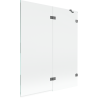 Mexen Lunar Badewannen-Faltwand 2-flügelig rechts 140 x 150 cm, transparent, Gun Metal - 897-140-100-95-00-P
