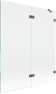 Mexen Lunar Duschabtrennung 2-flügelig rechts 140 x 150 cm, transparent, Gun Metal - 897-140-100-95-00-P
