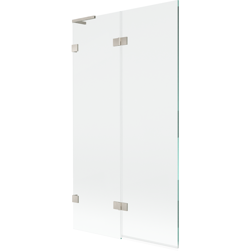 Mexen Lunar L Duschabtrennung 2-flüglig links 100 x 150 cm, transparent, gebürsteter Nickel - 897L-100-100-97-00-L