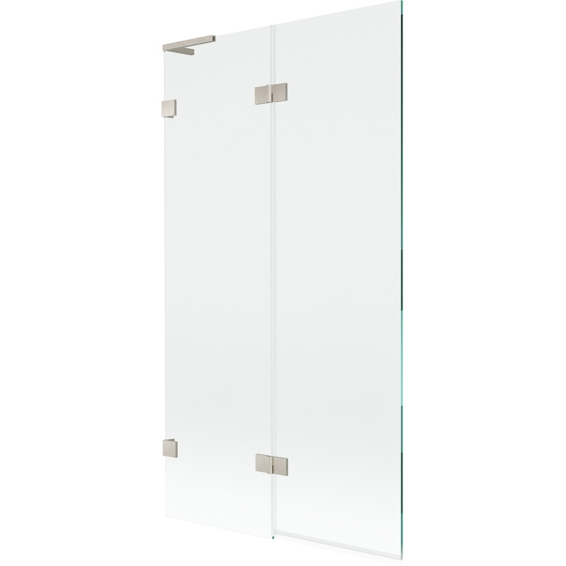 Mexen Lunar L paravan za kadu, lijevi, 2-krilni 100 x 150 cm, proziran, brušeni nikal - 897L-100-100-97-00-L