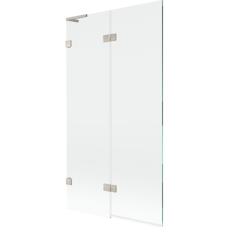 Mexen Lunar L paravan za kadu, lijevi, 2-krilni 100 x 150 cm, proziran, brušeni nikal - 897L-100-100-97-00-L