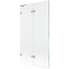 Mexen Lunar L Duschabtrennung 2-flüglig links 100 x 150 cm, transparent, gebürsteter Nickel - 897L-100-100-97-00-L