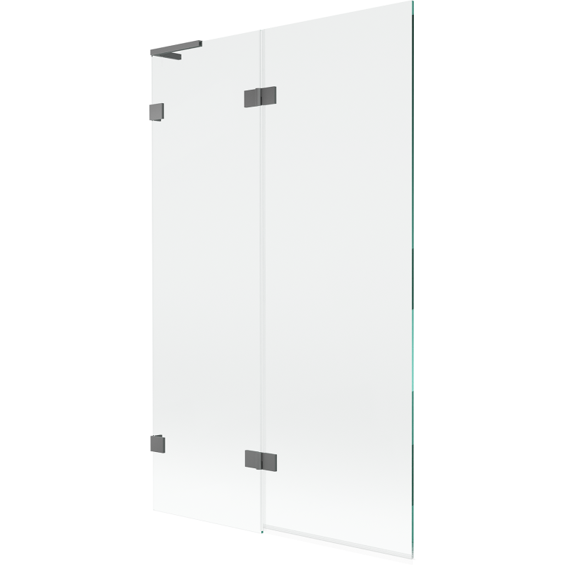Mexen Lunar L parawan nawannowy 2-skrzydłowy lewy 110 x 150 cm, transparent, gun metal - 897L-110-100-95-00-L