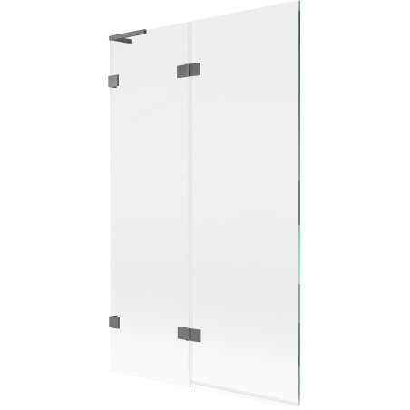 Mexen Lunar L 2-wing left bath screen 110 x 150 cm, transparent, gun metal - 897L-110-100-95-00-L