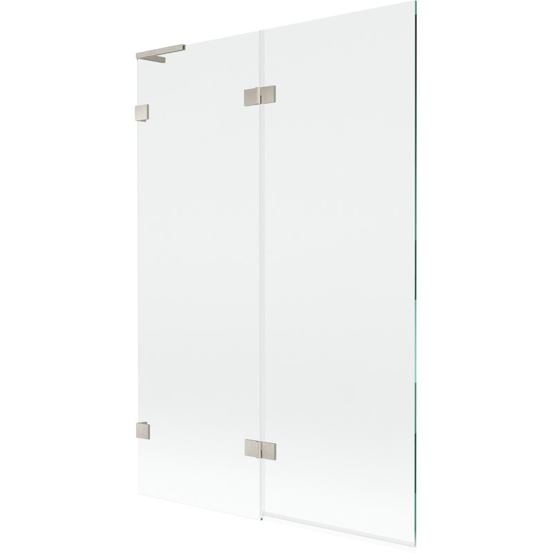 Mexen Lunar L paravan za kadu 2-krilni lijevi 120 x 150 cm, prozirni, brušeni nikal - 897L-120-100-97-00-L