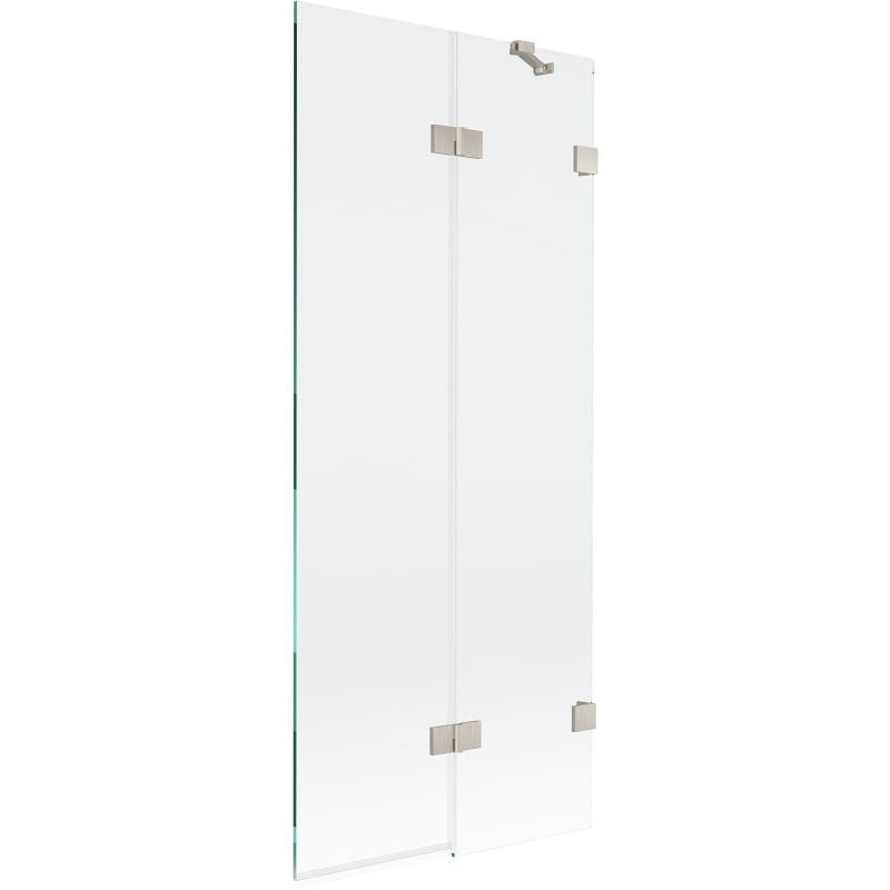 Mexen Lunar vannitoa kaheukseline dušš parem 80 x 150 cm, läbipaistev, harjatud nikkel - 897-080-100-97-00-P