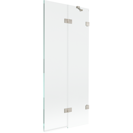 Mexen Lunar duschvägg 2-delad höger 80 x 150 cm, genomskinlig, borstad nickel - 897-080-100-97-00-P