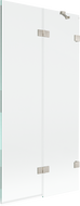 Mexen Lunar 2-wing bath screen right 90 x 150 cm, transparent, brushed nickel - 897-090-100-97-00-P