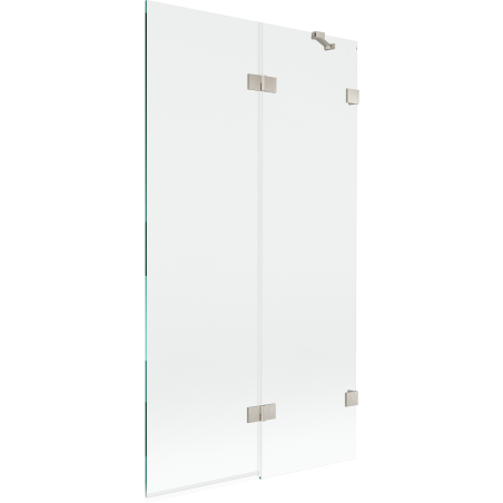 Mexen Lunar Duschabtrennung 2-flügelig rechts 100 x 150 cm, transparent, gebürstetes Nickel - 897-100-100-97-00-P