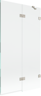 Mexen Lunar kaksiosainen suihkuseinä oikea 100 x 150 cm, läpinäkyvä, harjattu nikkeli - 897-100-100-97-00-P