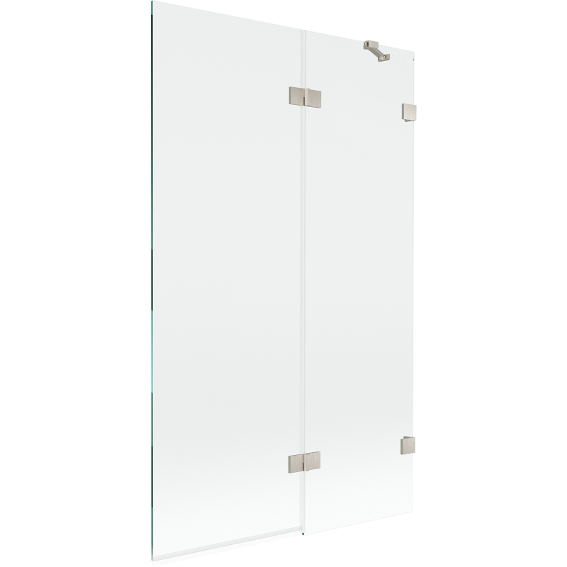 Mexen Lunar douchewand 2-delig rechts 110 x 150 cm, transparant, geborsteld nikkel - 897-110-100-97-00-P
