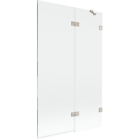 Mexen Lunar douchewand 2-delig rechts 110 x 150 cm, transparant, geborsteld nikkel - 897-110-100-97-00-P