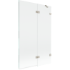 Mexen Lunar douchewand 2-delig rechts 110 x 150 cm, transparant, geborsteld nikkel - 897-110-100-97-00-P
