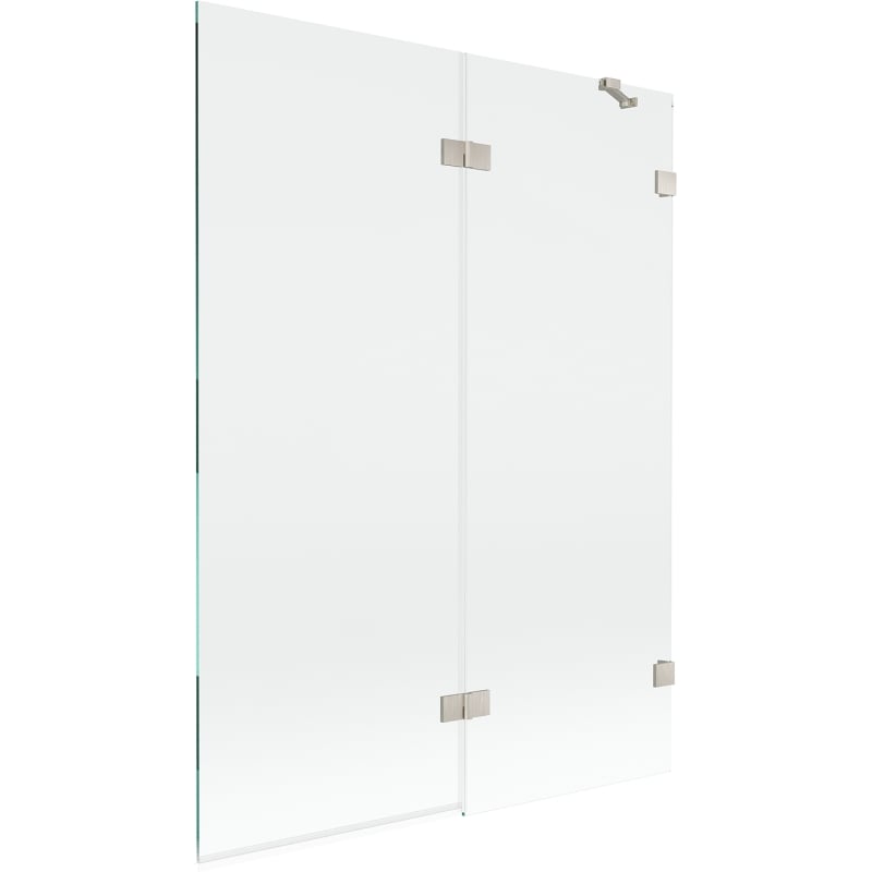 Mexen Lunar kahetaktiline dušinurk, parem 130 x 150 cm, läbipaistev, harjatud nikkel - 897-130-100-97-00-P