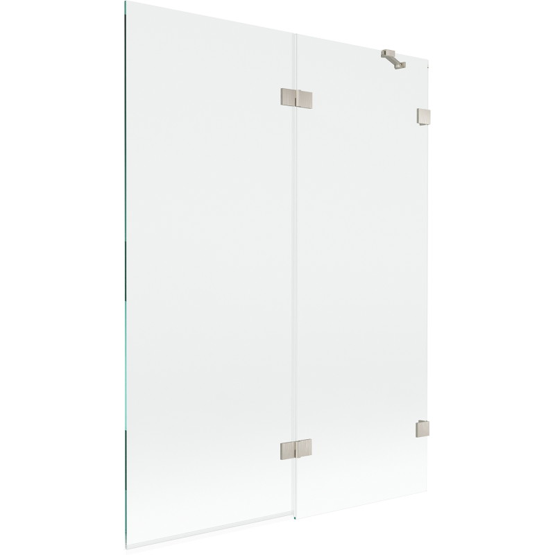 Mexen Lunar paravan za kadu dvokrilni desni 130 x 150 cm, proziran, brušeni nikal - 897-130-100-97-00-P