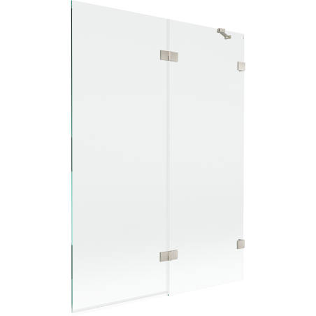 Mexen Lunar kahetaktiline dušinurk, parem 130 x 150 cm, läbipaistev, harjatud nikkel - 897-130-100-97-00-P