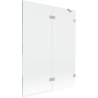Mexen Lunar kahetaktiline dušinurk, parem 130 x 150 cm, läbipaistev, harjatud nikkel - 897-130-100-97-00-P